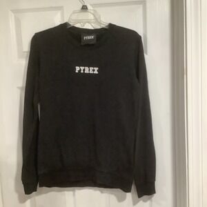 Pyrex Virgil Abloh Sweatshirt Jumper Big Logo Cotton Crew Neck Black Size XS